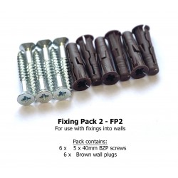 Fixing Pack 2 - 5 x 40mm BZP screws (wall install)