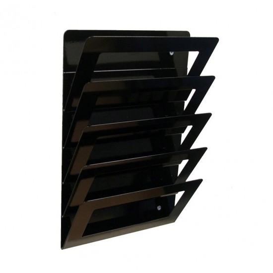 Magazine Wall Rack 5 Tier - Black Version 