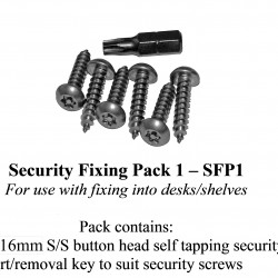 Security Fixing Pack 1 - 4 x 16mm security screws + key (desk install)