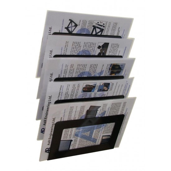 Magazine Wall Rack 5 Tier - Black Version 