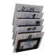 Magazine Wall Rack 5 Tier - Cream Version 